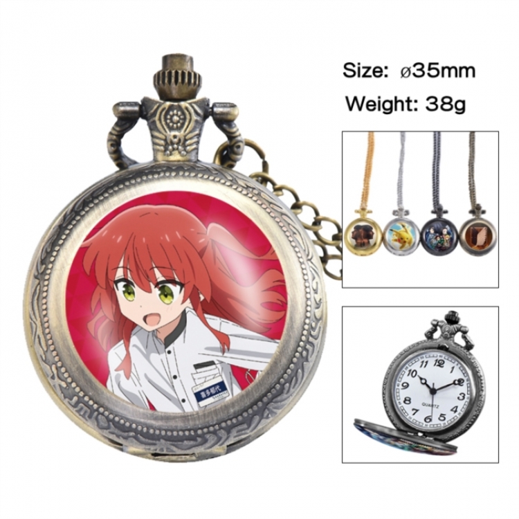 BOCCHI THE ROCK! Anime peripheral European and American retro flip pocket watch 35mm