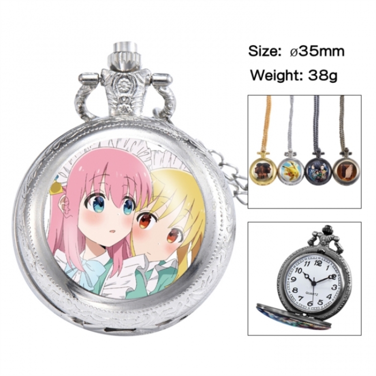 BOCCHI THE ROCK! Anime peripheral European and American retro flip pocket watch 35mm