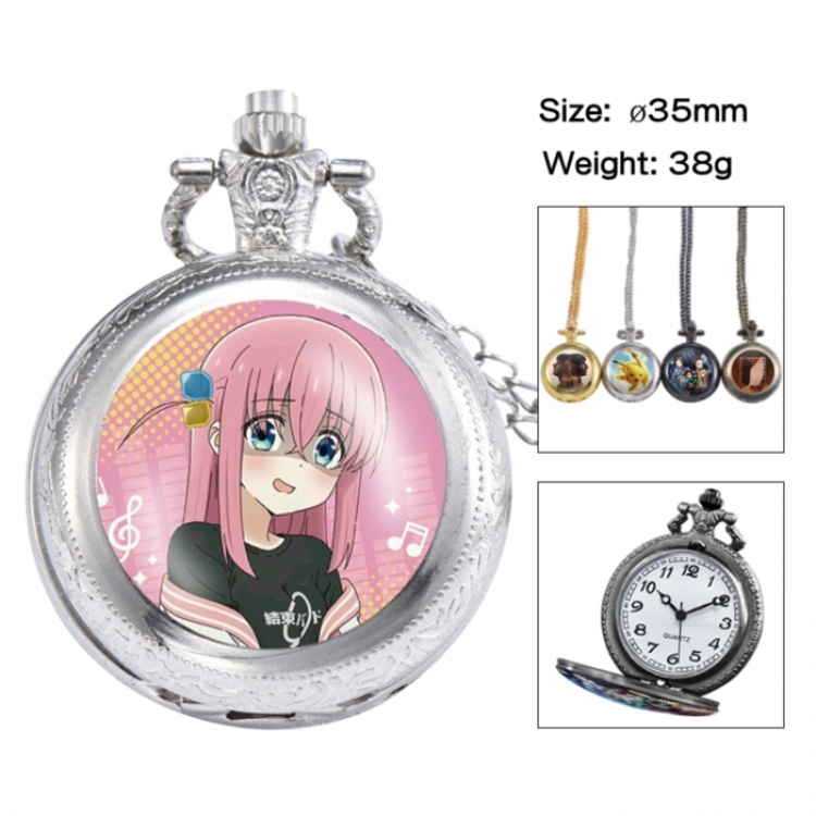 BOCCHI THE ROCK! Anime peripheral European and American retro flip pocket watch 35mm