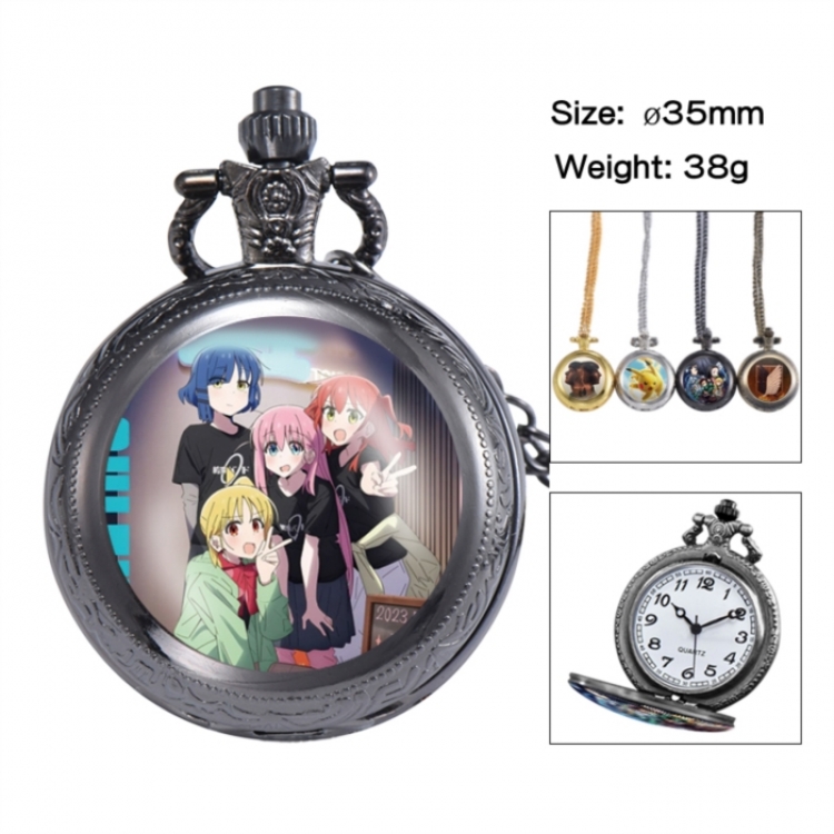 BOCCHI THE ROCK! Anime peripheral European and American retro flip pocket watch 35mm