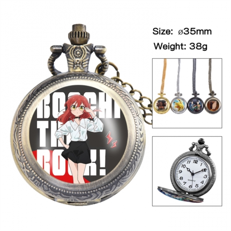 BOCCHI THE ROCK! Anime peripheral European and American retro flip pocket watch 35mm