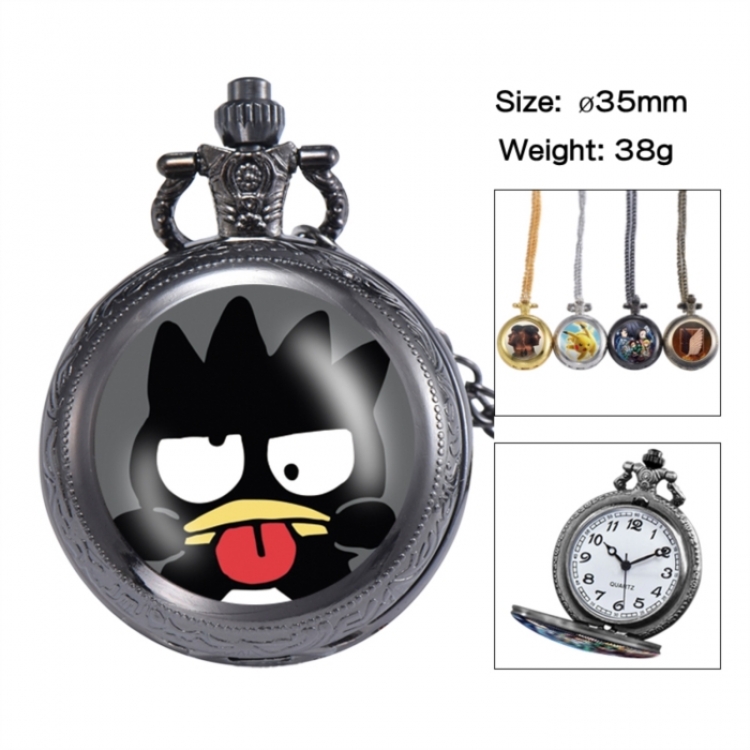 BAD BADTZ-MARU  Anime peripheral European and American retro flip pocket watch 35mm