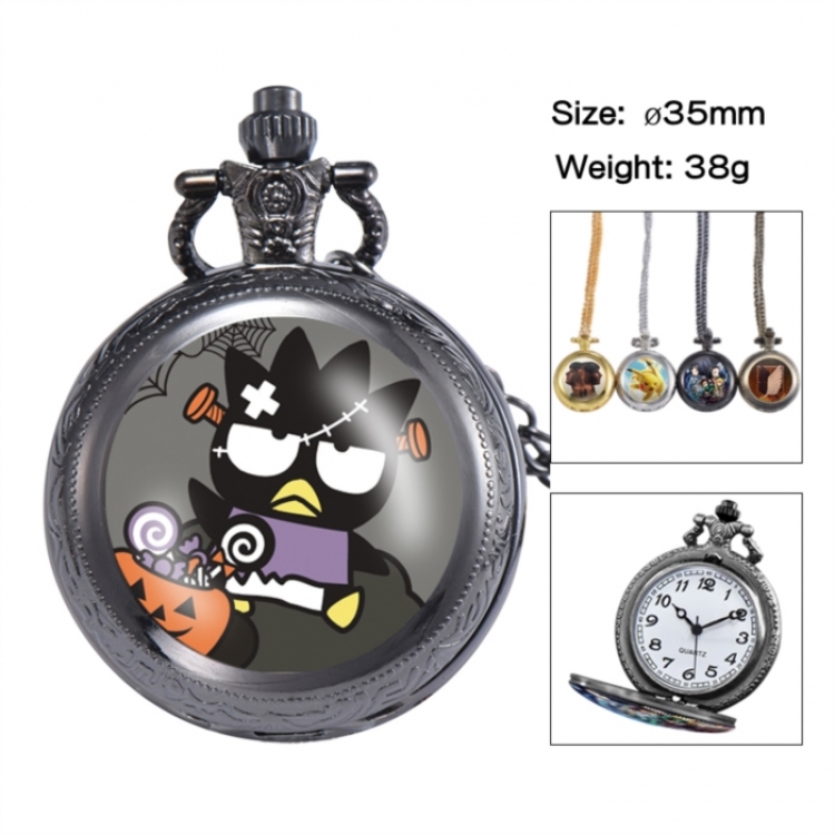 BAD BADTZ-MARU  Anime peripheral European and American retro flip pocket watch 35mm