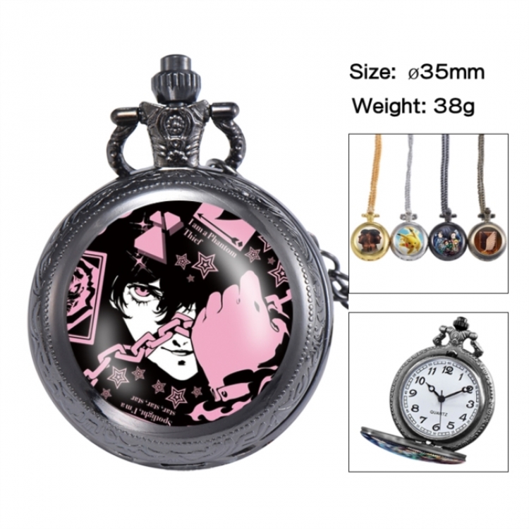 Megami Ibunroku Persona Anime peripheral European and American retro flip pocket watch 35mm