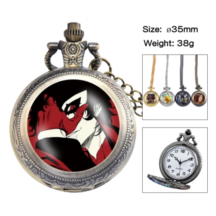 Megami Ibunroku Persona Anime peripheral European and American retro flip pocket watch 35mm