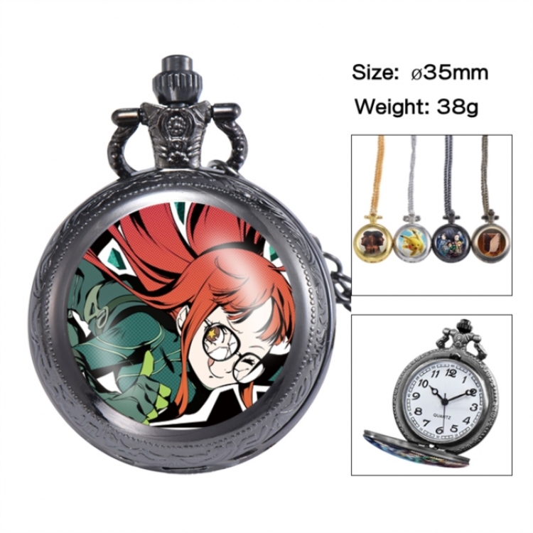 Megami Ibunroku Persona Anime peripheral European and American retro flip pocket watch 35mm