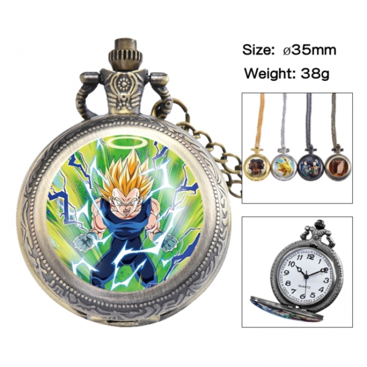 DRAGON BALL Anime peripheral European and American retro flip pocket watch 35mm