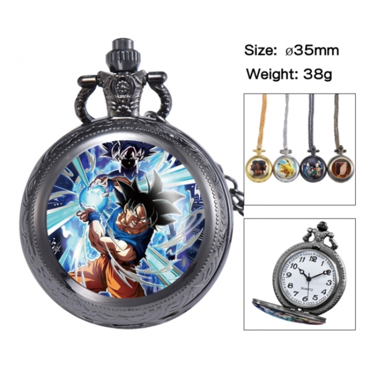 DRAGON BALL Anime peripheral European and American retro flip pocket watch 35mm