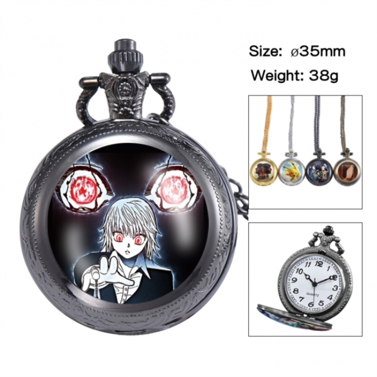 HunterXHunter Anime peripheral European and American retro flip pocket watch 35mm