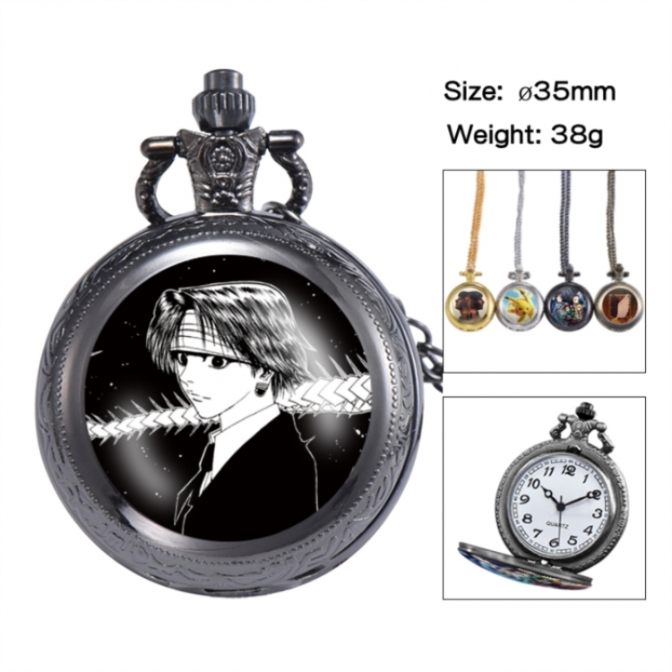 HunterXHunter Anime peripheral European and American retro flip pocket watch 35mm