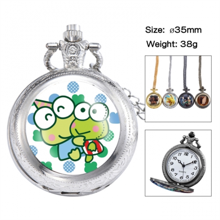Sanrio Anime peripheral European and American retro flip pocket watch 35mm