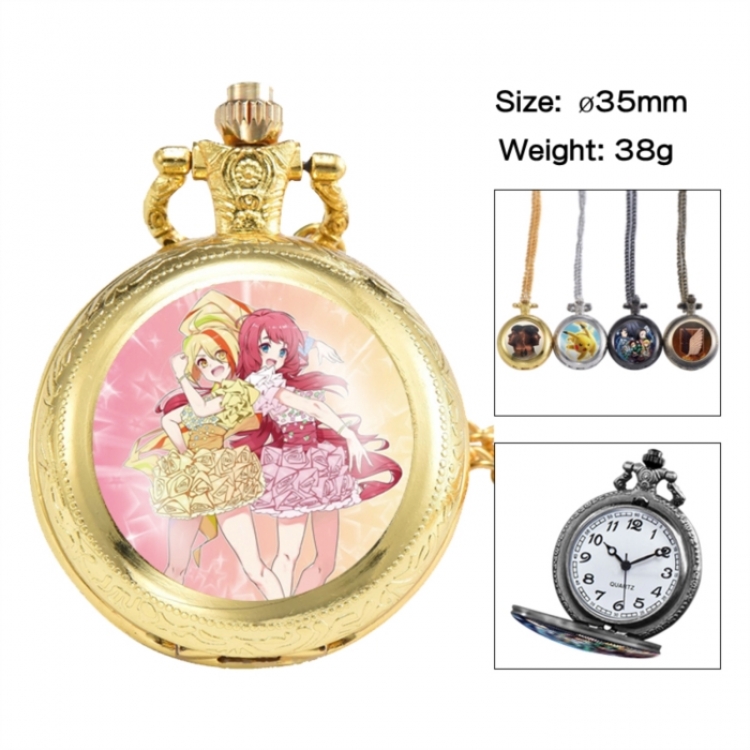 ZombieLandSaga Anime peripheral European and American retro flip pocket watch 35mm