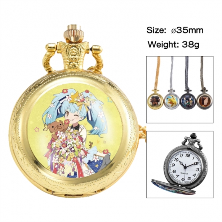 ZombieLandSaga Anime peripheral European and American retro flip pocket watch 35mm