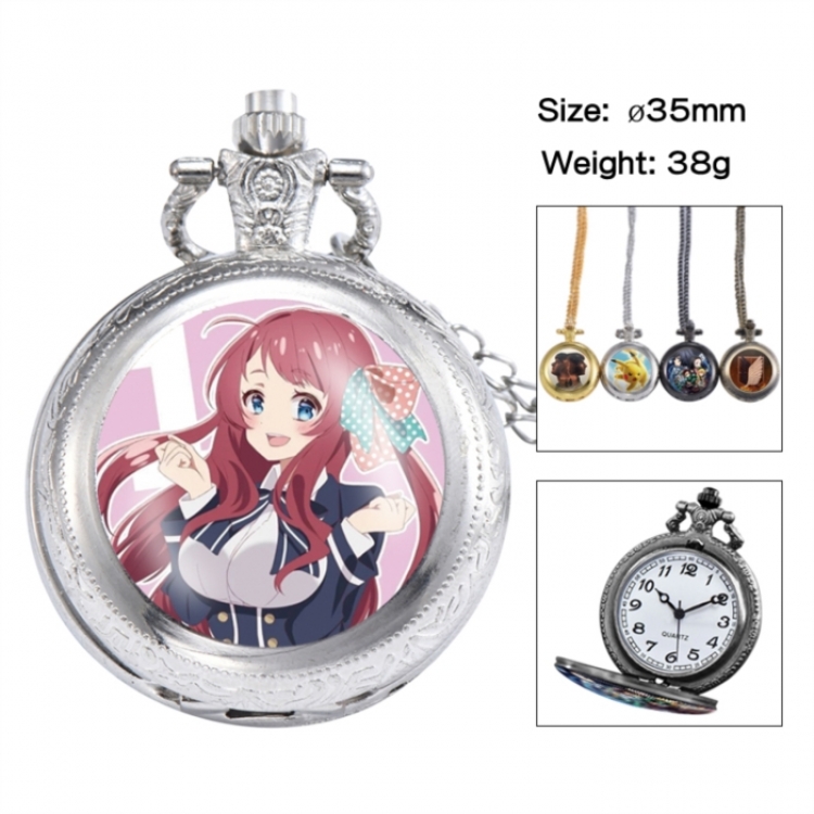 ZombieLandSaga Anime peripheral European and American retro flip pocket watch 35mm