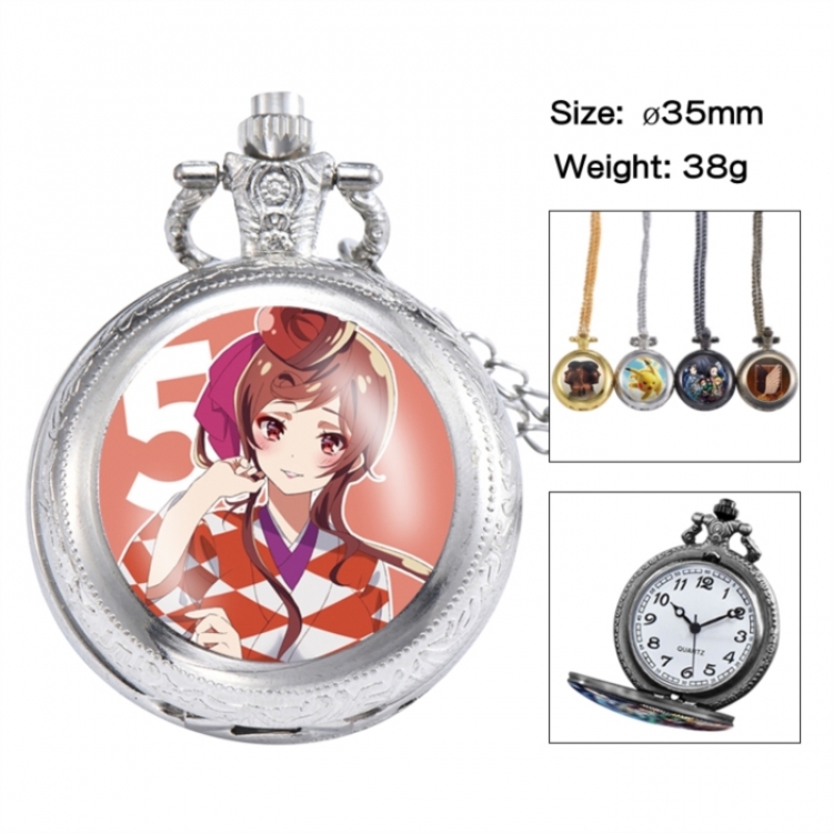 ZombieLandSaga Anime peripheral European and American retro flip pocket watch 35mm