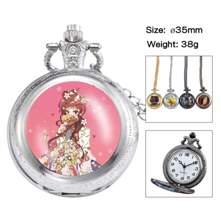 ZombieLandSaga Anime peripheral European and American retro flip pocket watch 35mm