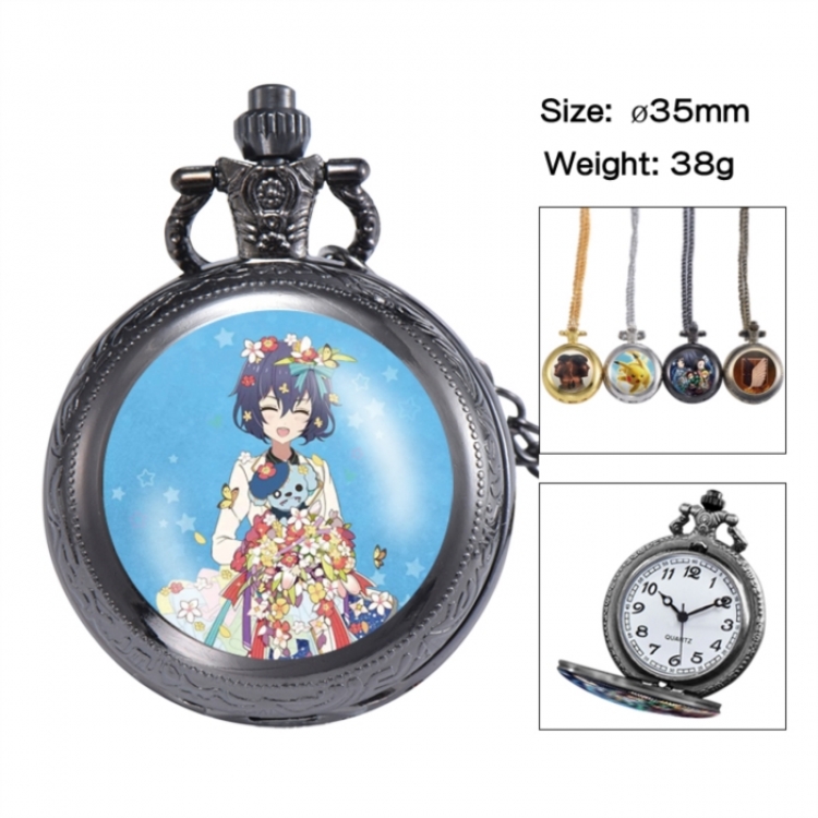 ZombieLandSaga Anime peripheral European and American retro flip pocket watch 35mm