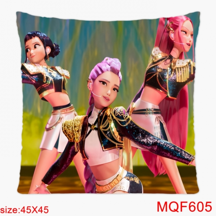 K-Pop Demon Hunters Anime square full-color pillow cushion 45X45CM NO FILLING 