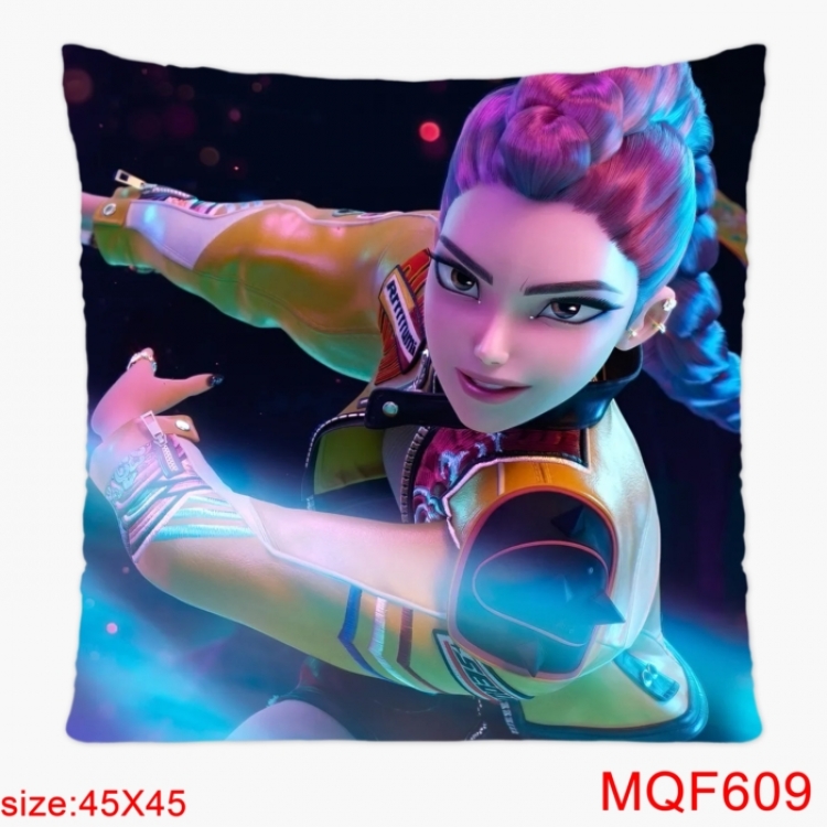 K-Pop Demon Hunters Anime square full-color pillow cushion 45X45CM NO FILLING 