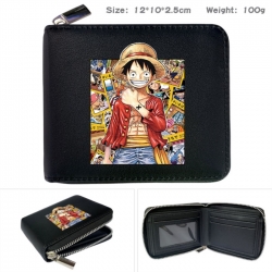 One Piece Anime zipper black l...