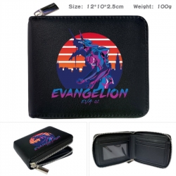 EVA Anime zipper black leather...