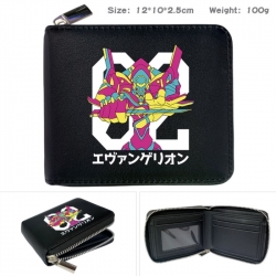 EVA Anime zipper black leather...