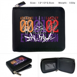 EVA Anime zipper black leather...