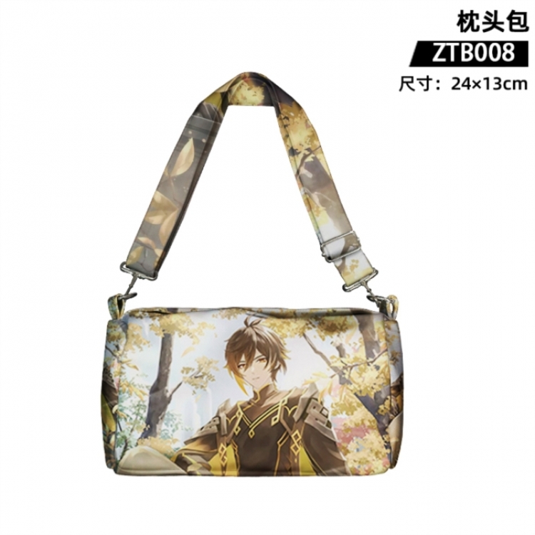Genshin Impact Trendy Pillow Shoulder Bag 24X13CM