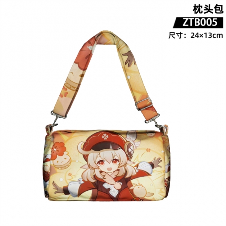 Genshin Impact Trendy Pillow Shoulder Bag 24X13CM