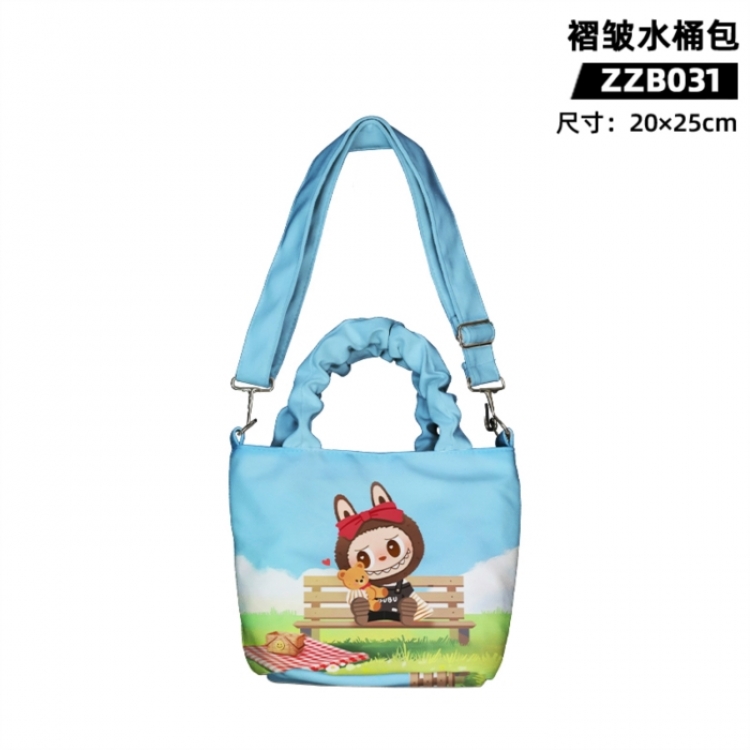 Labubu  Game wrinkled bucket bag 20X25CM