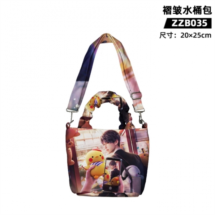 Love and Deepspace Game wrinkled bucket bag 20X25CM