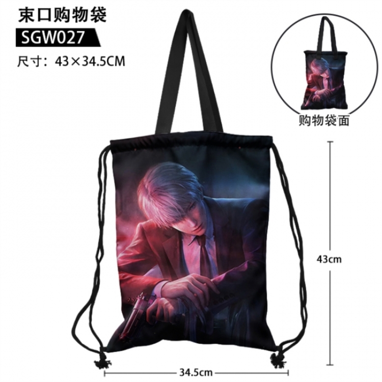 Love and Deepspace Cartoon drawstring shopping bag 43X34.5CM