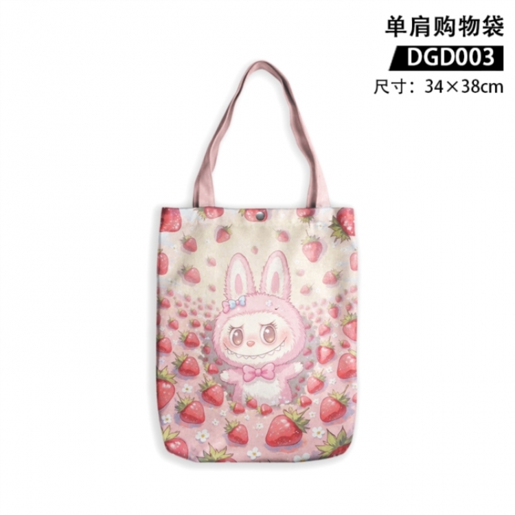 Labubu  Trendy One Shoulder Shopping Bag 34X38CM