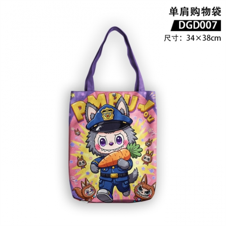 Labubu  Trendy One Shoulder Shopping Bag 34X38CM