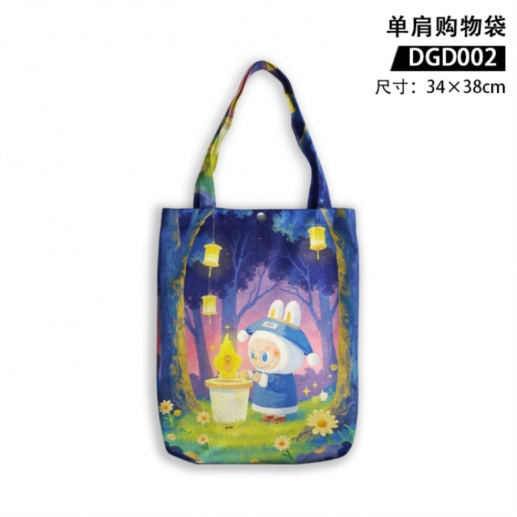 Labubu  Trendy One Shoulder Shopping Bag 34X38CM