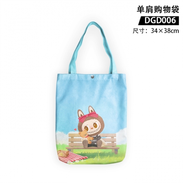 Labubu  Trendy One Shoulder Shopping Bag 34X38CM