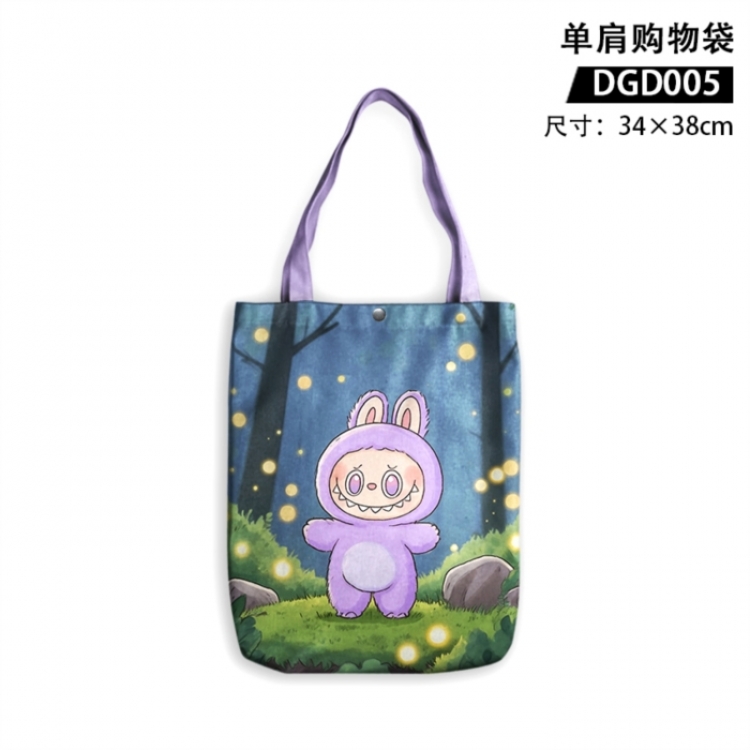 Labubu  Trendy One Shoulder Shopping Bag 34X38CM