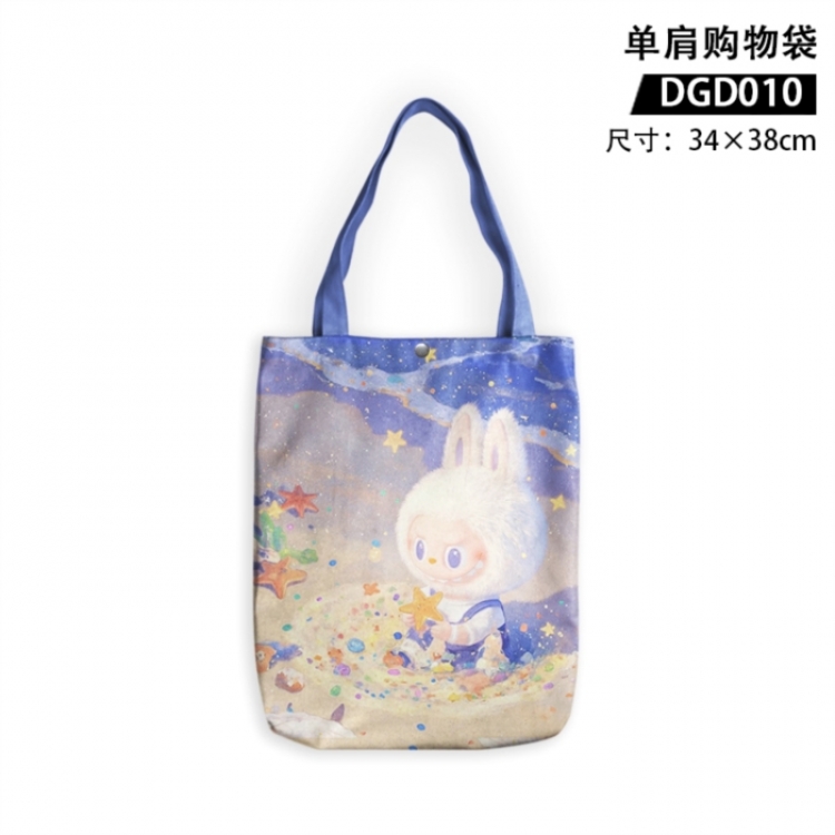 Labubu  Trendy One Shoulder Shopping Bag 34X38CM