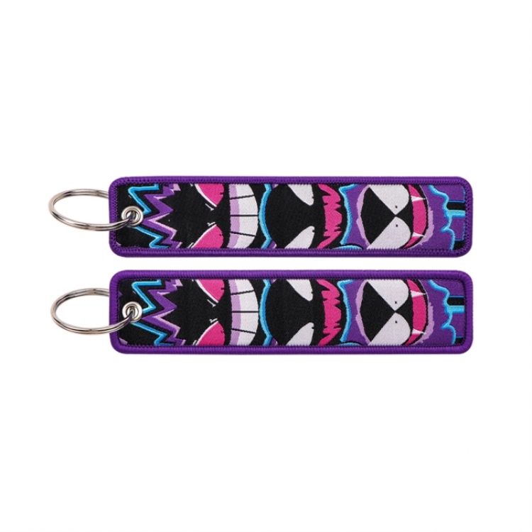 Pokemon Double sided color woven label keychain with thickened hanging rope 13x3cm 10G price for 5 pcs