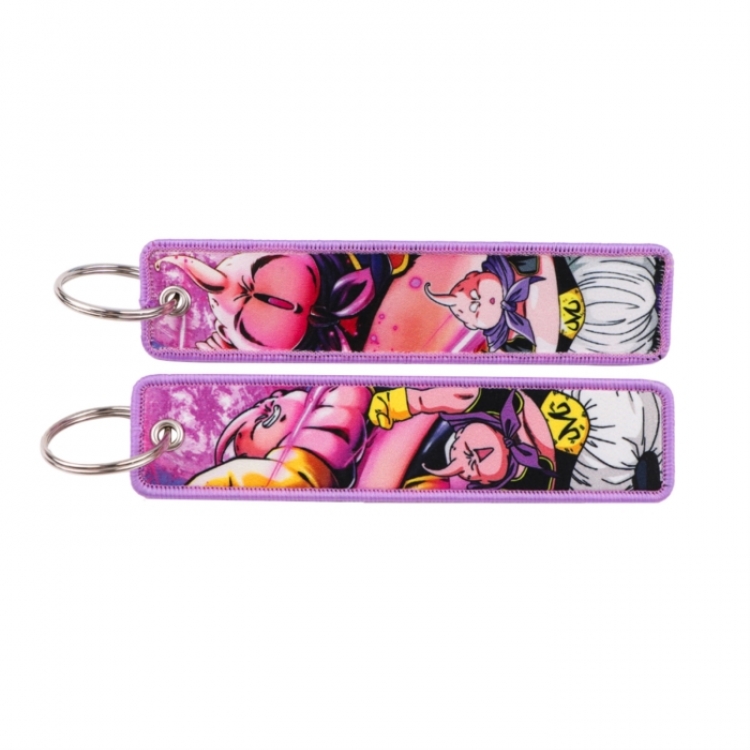 DRAGON BALL Double sided color woven label keychain with thickened hanging rope 13x3cm 10G price for 5 pcs