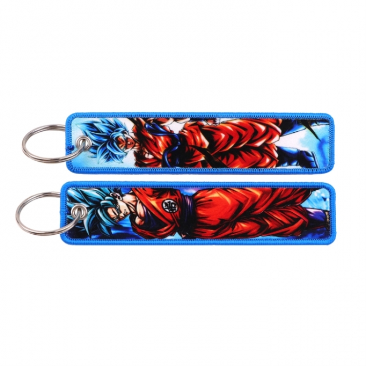DRAGON BALL Double sided color woven label keychain with thickened hanging rope 13x3cm 10G price for 5 pcs