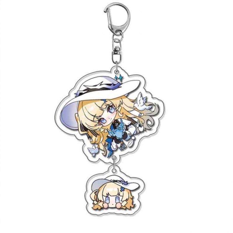Mingchao Anime acrylic Pendant Key Chain  price for 5 pcs