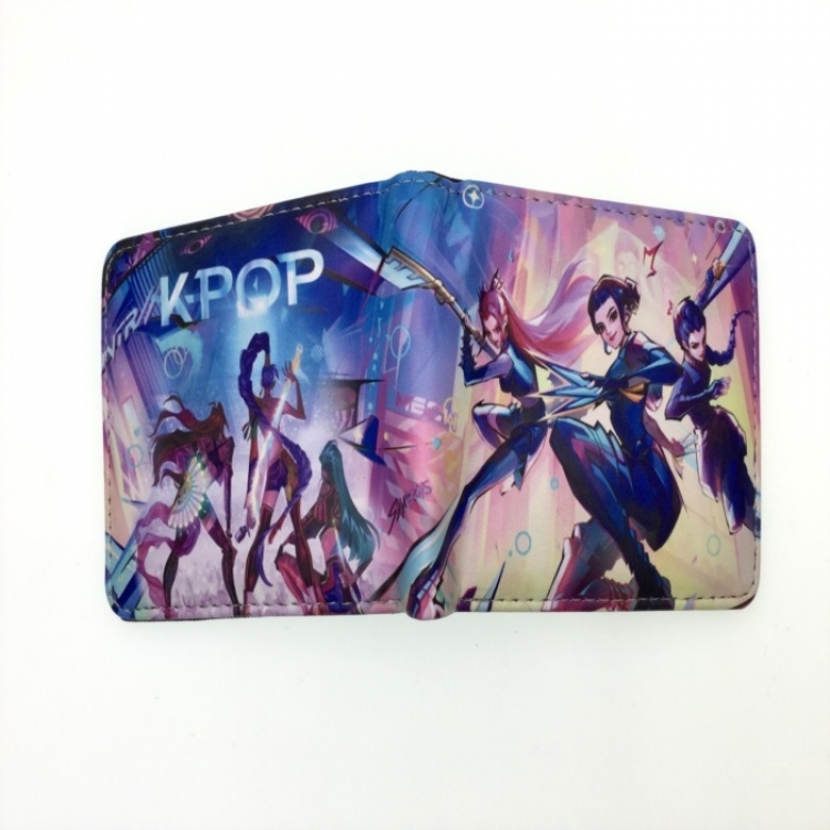 K-Pop Demon Hunters Anime two fold  Short wallet 11X9.5CM 60G 