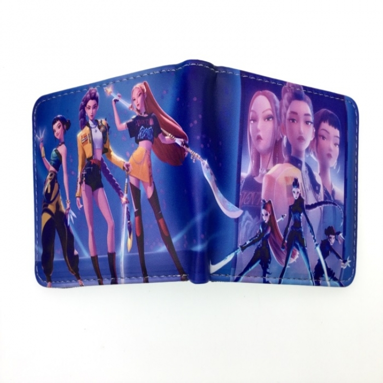 K-Pop Demon Hunters Anime two fold  Short wallet 11X9.5CM 60G 