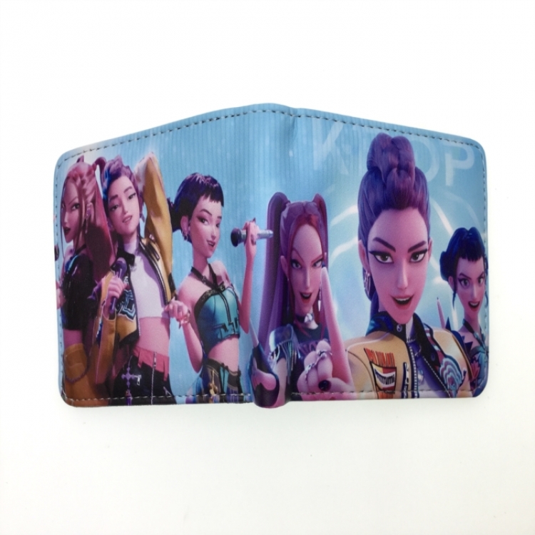 K-Pop Demon Hunters Anime two fold  Short wallet 11X9.5CM 60G 