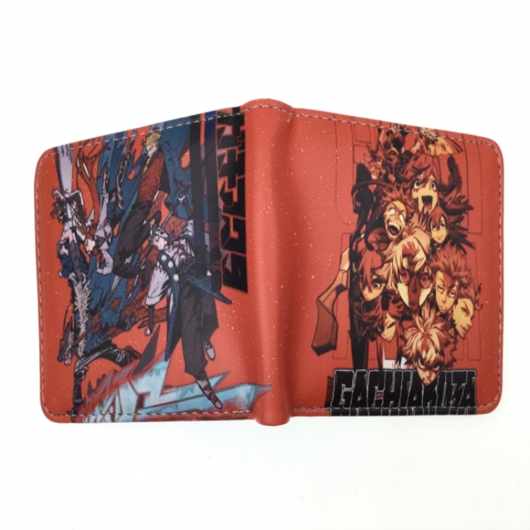 GACHI AKUTA Anime two fold  Short wallet 11X9.5CM 60G 