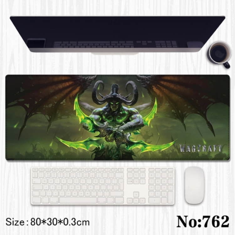 World Of Warcraft Anime peripheral computer mouse pad office desk pad multifunctional pad 80X30X0.3cm