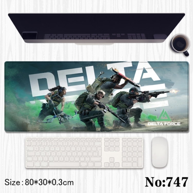 Operation Delta Anime peripheral computer mouse pad office desk pad multifunctional pad 80X30X0.3cm