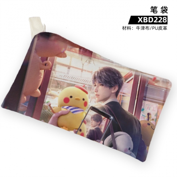 Love and Deepspace Game anime Oxford cloth PU leather pencil case