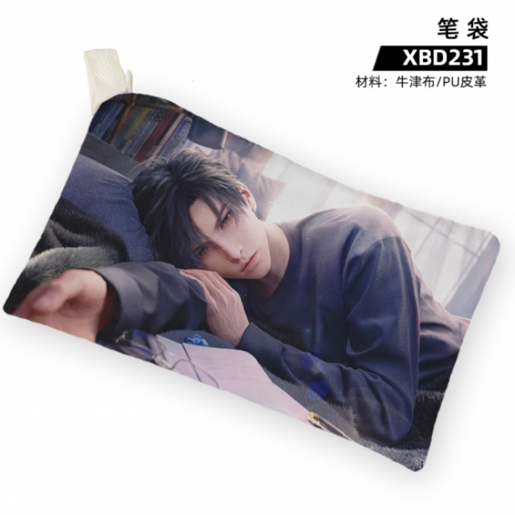 Love and Deepspace Game anime Oxford cloth PU leather pencil case